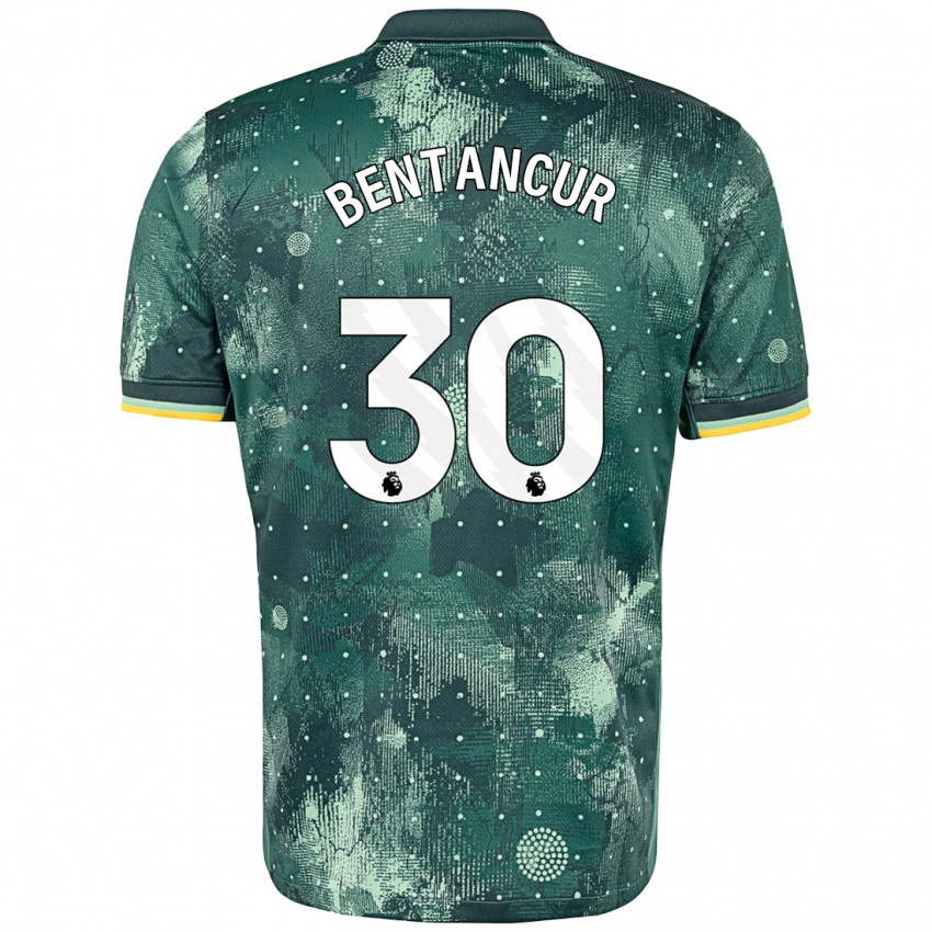 Børn Rodrigo Bentancur #30 Mintgrøn Tredje Sæt Spillertrøjer 2024/25 Trøje T-Shirt