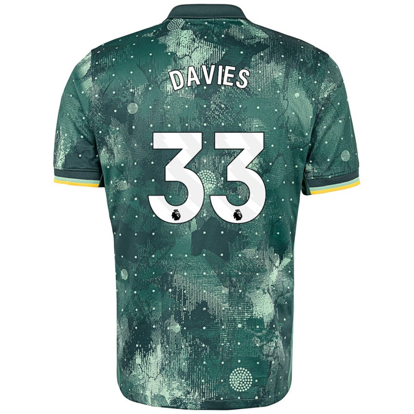 Børn Ben Davies #33 Mintgrøn Tredje Sæt Spillertrøjer 2024/25 Trøje T-Shirt