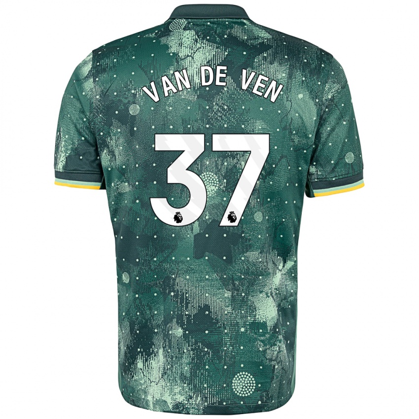 Børn Micky Van De Ven #37 Mintgrøn Tredje Sæt Spillertrøjer 2024/25 Trøje T-Shirt