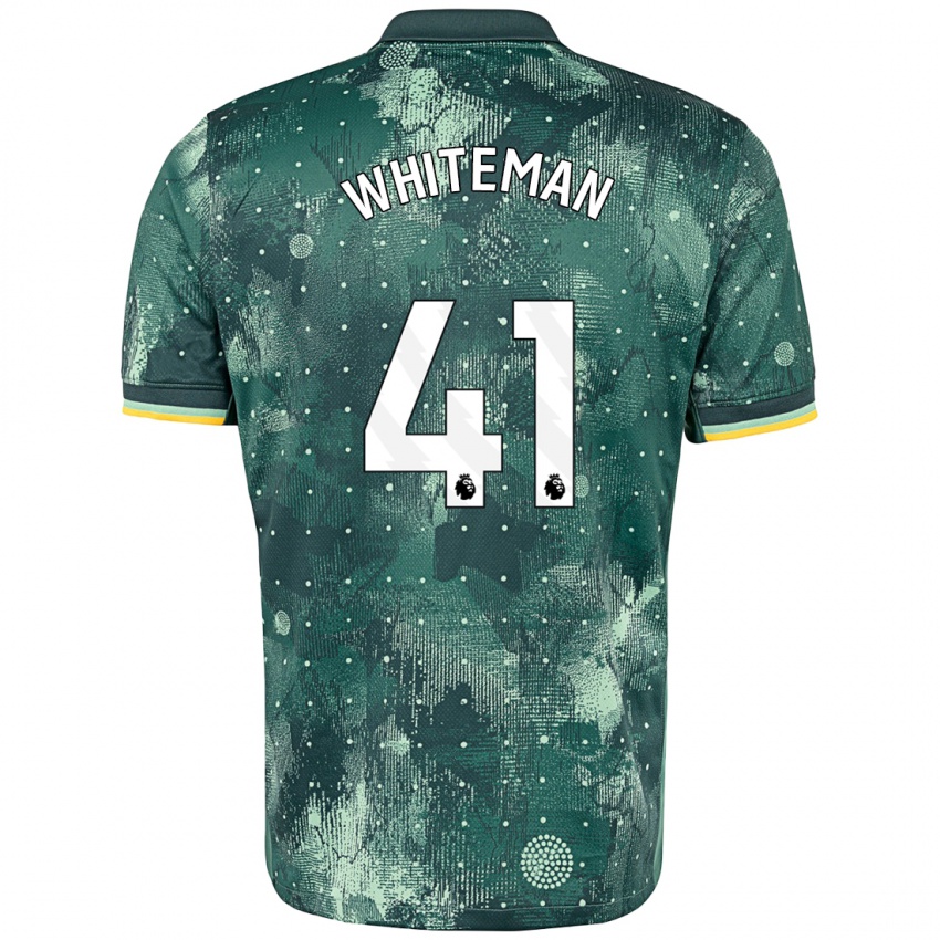 Børn Alfie Whiteman #41 Mintgrøn Tredje Sæt Spillertrøjer 2024/25 Trøje T-Shirt