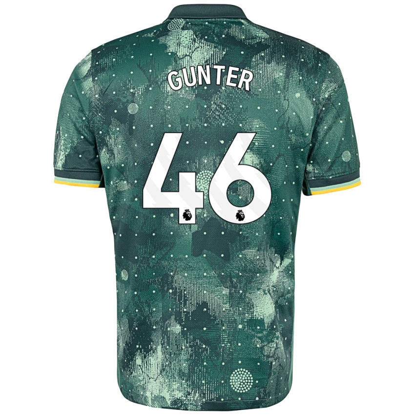 Børn Luca Gunter #46 Mintgrøn Tredje Sæt Spillertrøjer 2024/25 Trøje T-Shirt