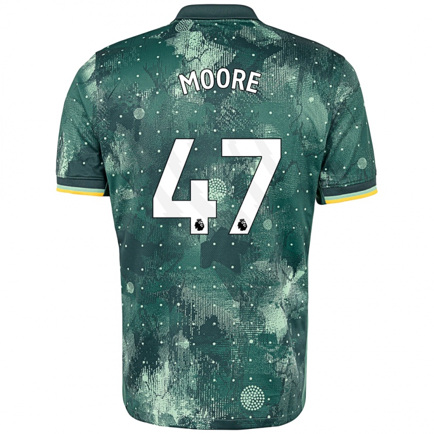 Børn Mikey Moore #47 Mintgrøn Tredje Sæt Spillertrøjer 2024/25 Trøje T-Shirt