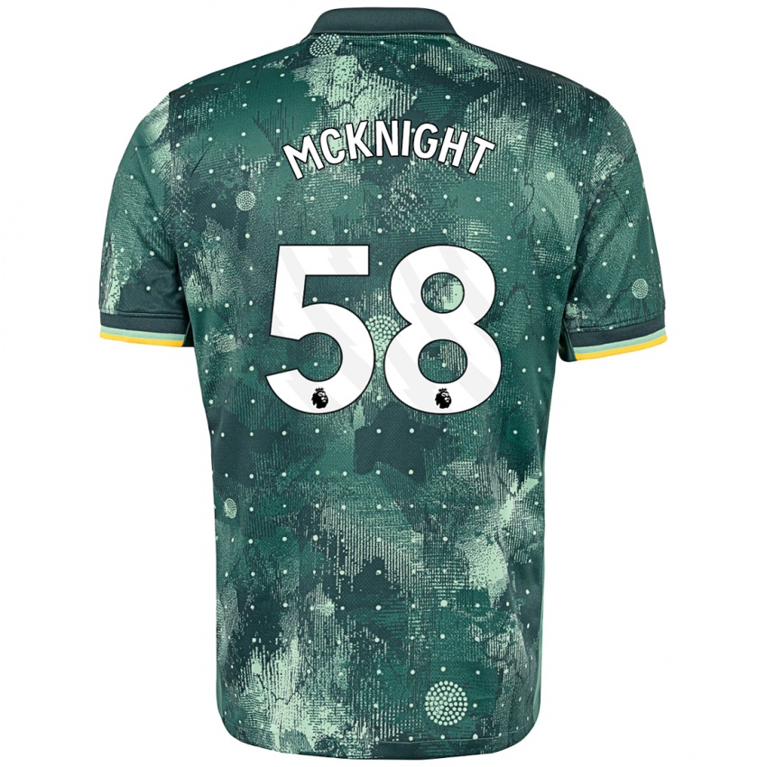 Børn Maxwell Mcknight #58 Mintgrøn Tredje Sæt Spillertrøjer 2024/25 Trøje T-Shirt