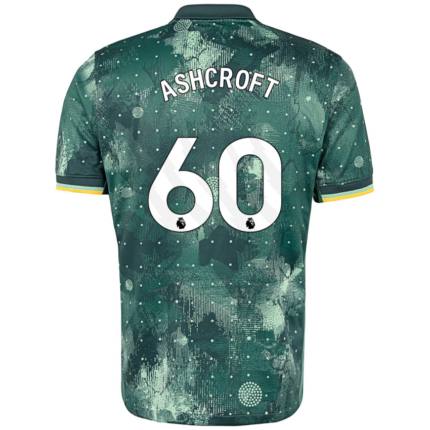 Børn Tyrell Ashcroft #60 Mintgrøn Tredje Sæt Spillertrøjer 2024/25 Trøje T-Shirt