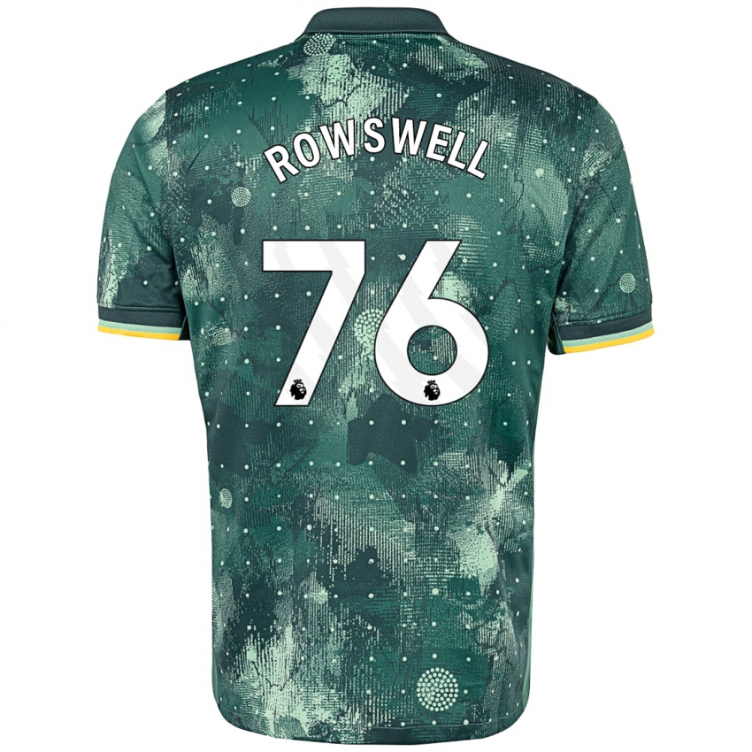 Børn James Rowswell #76 Mintgrøn Tredje Sæt Spillertrøjer 2024/25 Trøje T-Shirt