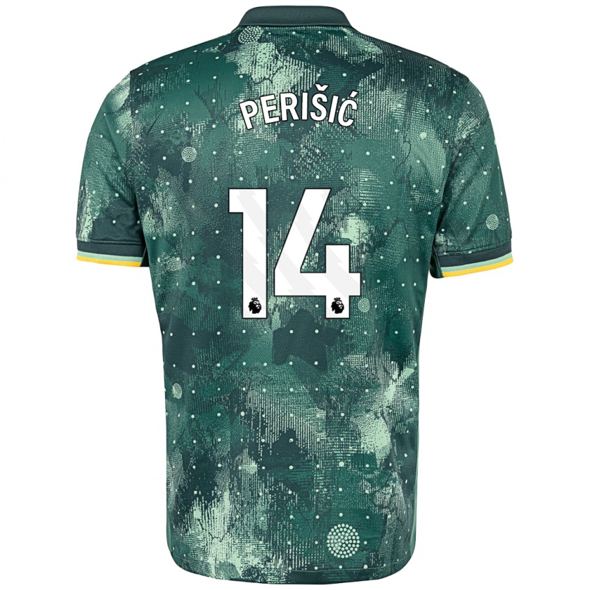 Børn Ivan Perisic #14 Mintgrøn Tredje Sæt Spillertrøjer 2024/25 Trøje T-Shirt