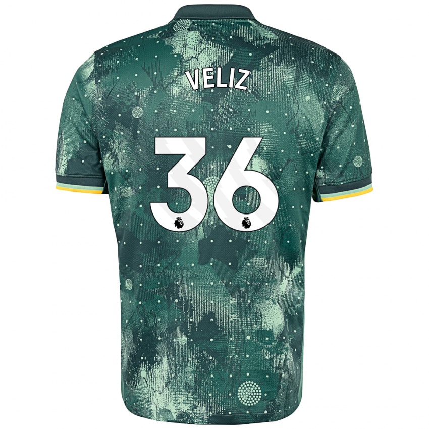 Børn Alejo Véliz #36 Mintgrøn Tredje Sæt Spillertrøjer 2024/25 Trøje T-Shirt