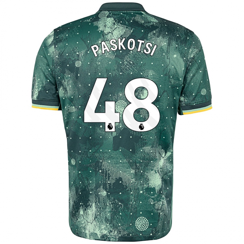 Børn Maksim Paskotsi #48 Mintgrøn Tredje Sæt Spillertrøjer 2024/25 Trøje T-Shirt