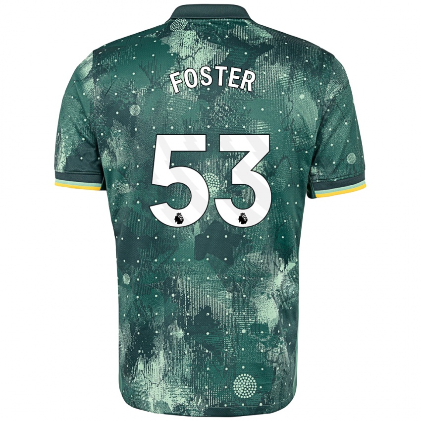 Børn Brooklyn Lyons Foster #53 Mintgrøn Tredje Sæt Spillertrøjer 2024/25 Trøje T-Shirt