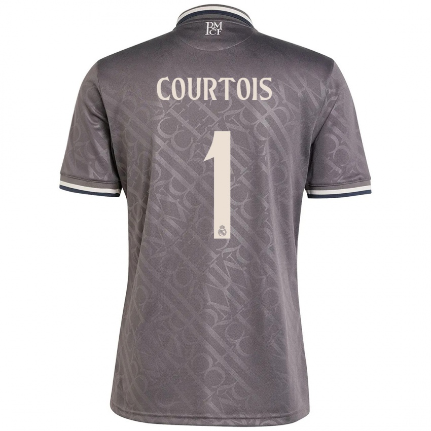 Børn Thibaut Courtois #1 Trækul Tredje Sæt Spillertrøjer 2024/25 Trøje T-Shirt