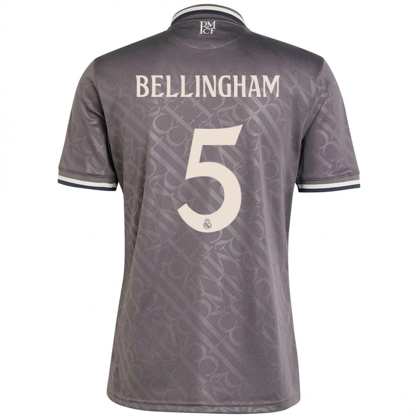 Børn Jude Bellingham #5 Trækul Tredje Sæt Spillertrøjer 2024/25 Trøje T-Shirt