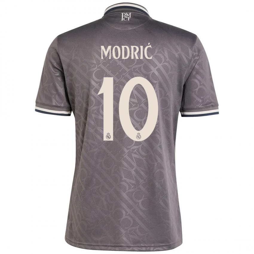 Børn Luka Modric #10 Trækul Tredje Sæt Spillertrøjer 2024/25 Trøje T-Shirt