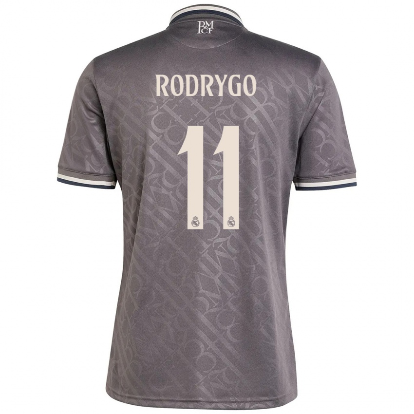 Børn Rodrygo #11 Trækul Tredje Sæt Spillertrøjer 2024/25 Trøje T-Shirt