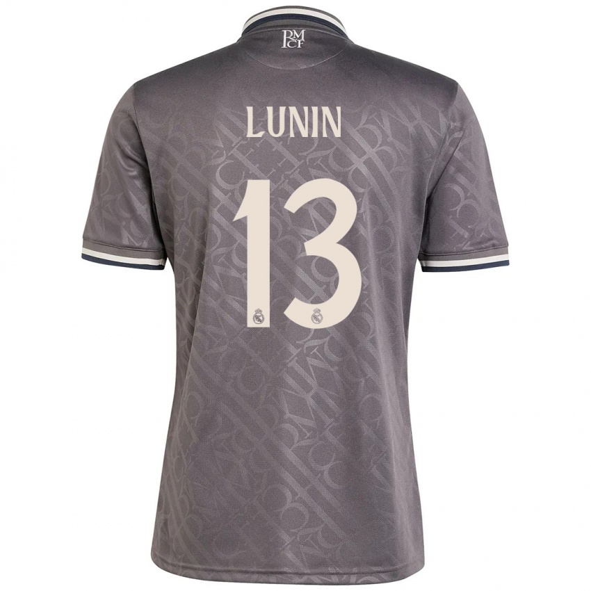 Børn Andriy Lunin #13 Trækul Tredje Sæt Spillertrøjer 2024/25 Trøje T-Shirt