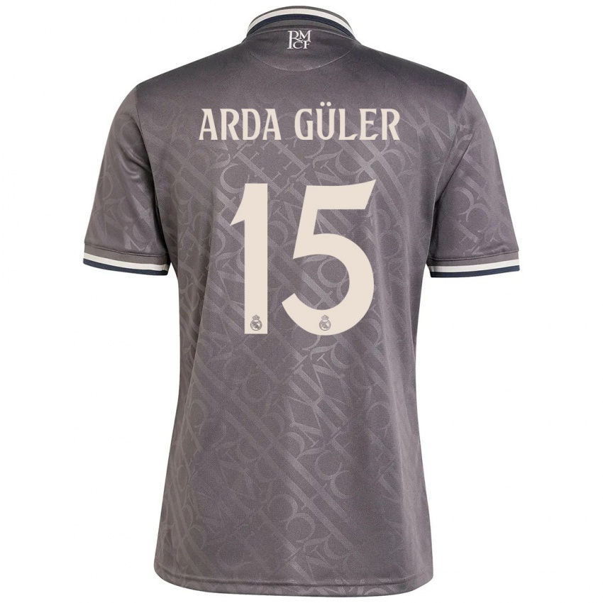 Børn Arda Güler #15 Trækul Tredje Sæt Spillertrøjer 2024/25 Trøje T-Shirt