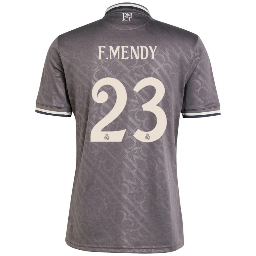 Børn Ferland Mendy #23 Trækul Tredje Sæt Spillertrøjer 2024/25 Trøje T-Shirt