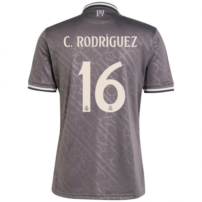 Børn Carlos Rodríguez #16 Trækul Tredje Sæt Spillertrøjer 2024/25 Trøje T-Shirt