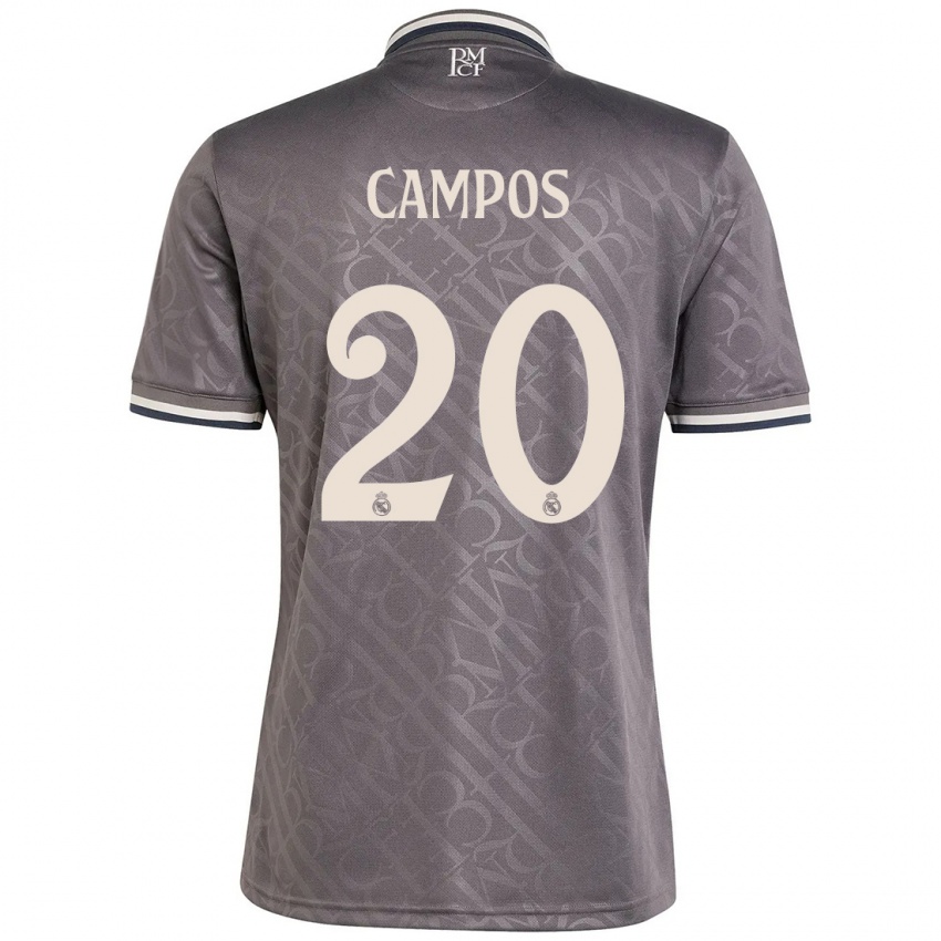 Børn Andrés Campos #20 Trækul Tredje Sæt Spillertrøjer 2024/25 Trøje T-Shirt