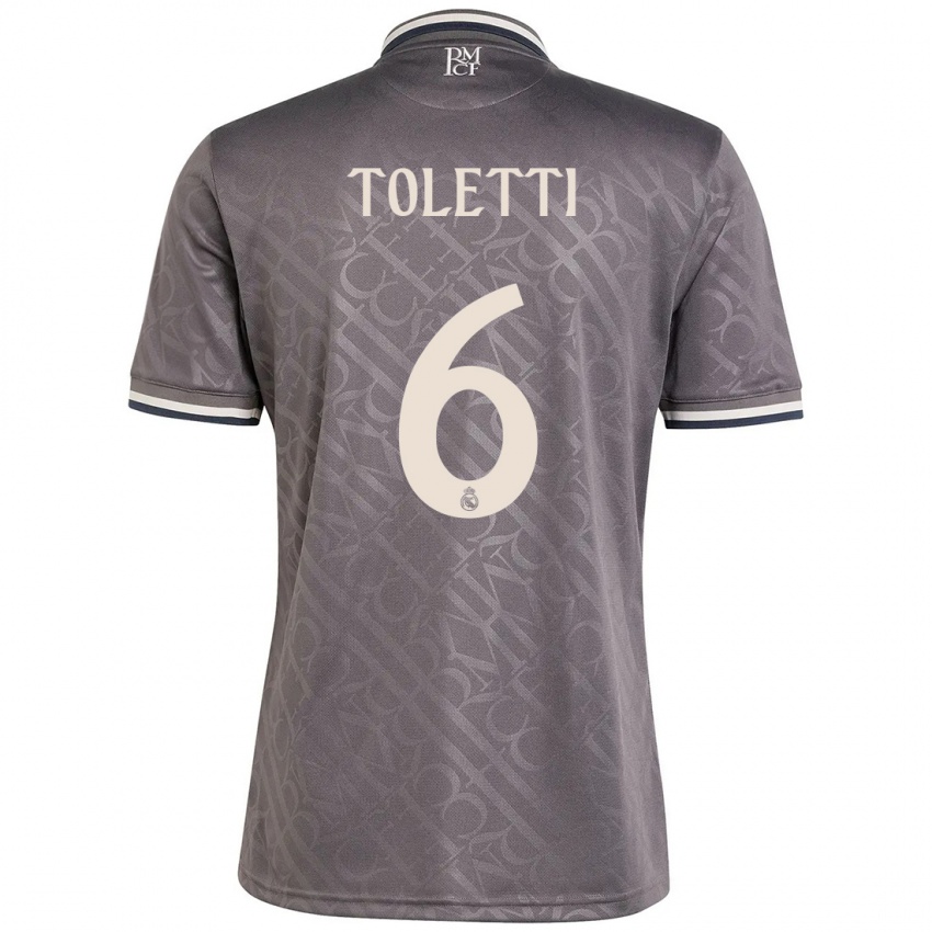 Børn Sandie Toletti #6 Trækul Tredje Sæt Spillertrøjer 2024/25 Trøje T-Shirt