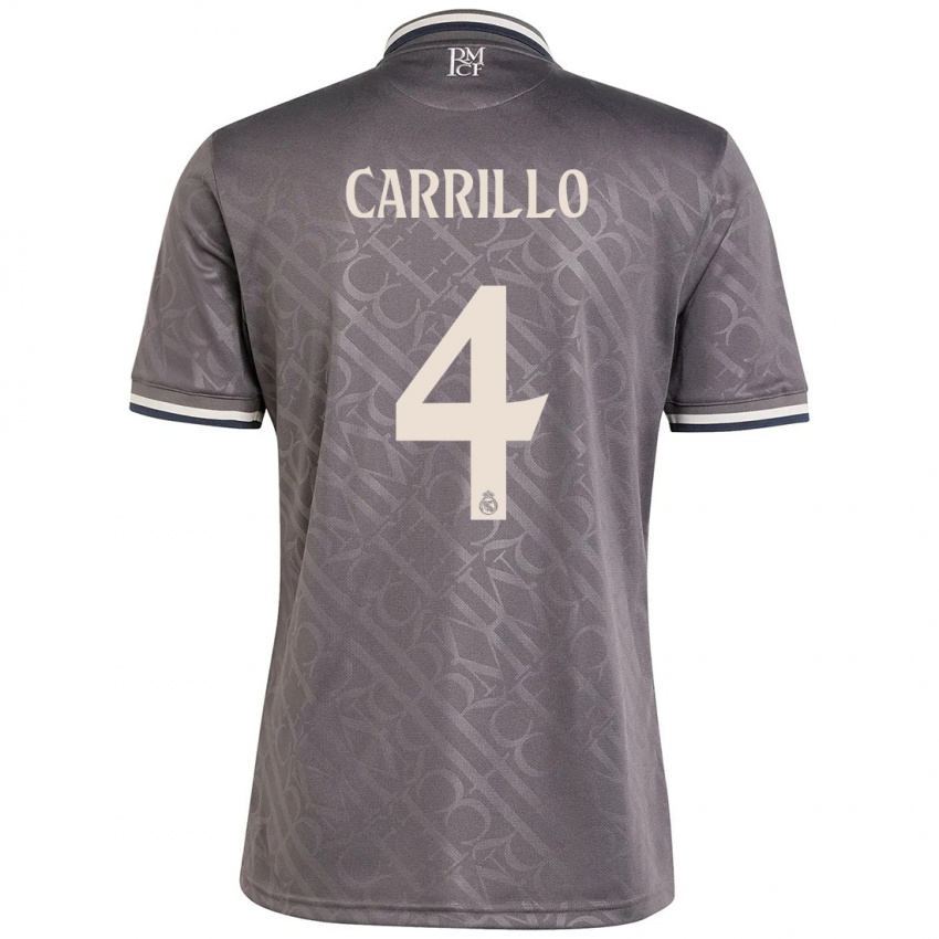 Børn Alvaro Carrillo #4 Trækul Tredje Sæt Spillertrøjer 2024/25 Trøje T-Shirt