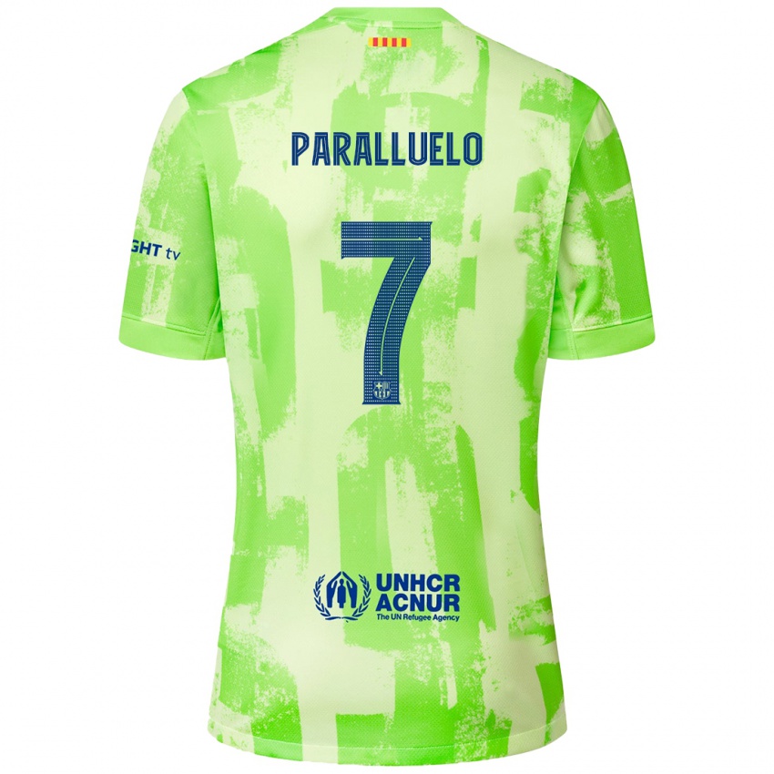 Børn Salma Paralluelo #7 Lime Tredje Sæt Spillertrøjer 2024/25 Trøje T-Shirt