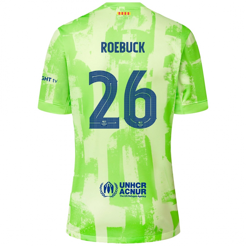 Børn Ellie Roebuck #26 Lime Tredje Sæt Spillertrøjer 2024/25 Trøje T-Shirt