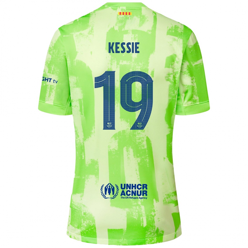 Børn Franck Kessie #19 Lime Tredje Sæt Spillertrøjer 2024/25 Trøje T-Shirt