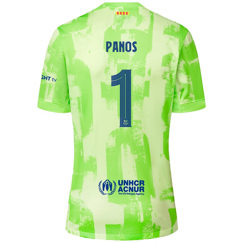 Børn Sandra Panos #1 Lime Tredje Sæt Spillertrøjer 2024/25 Trøje T-Shirt