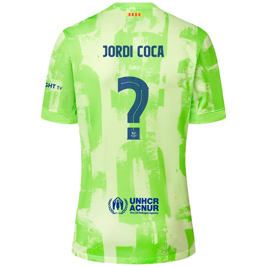 Børn Jordi Coca #0 Lime Tredje Sæt Spillertrøjer 2024/25 Trøje T-Shirt