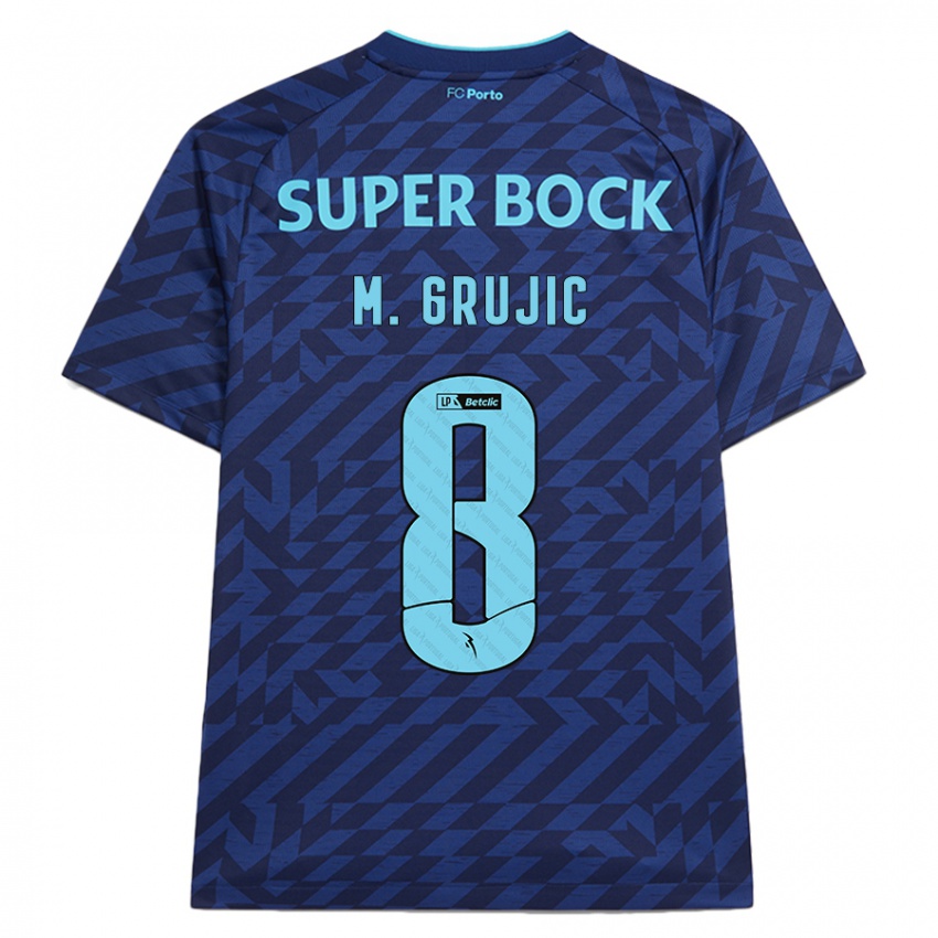 Børn Marko Grujic #8 Marineblå Tredje Sæt Spillertrøjer 2024/25 Trøje T-Shirt