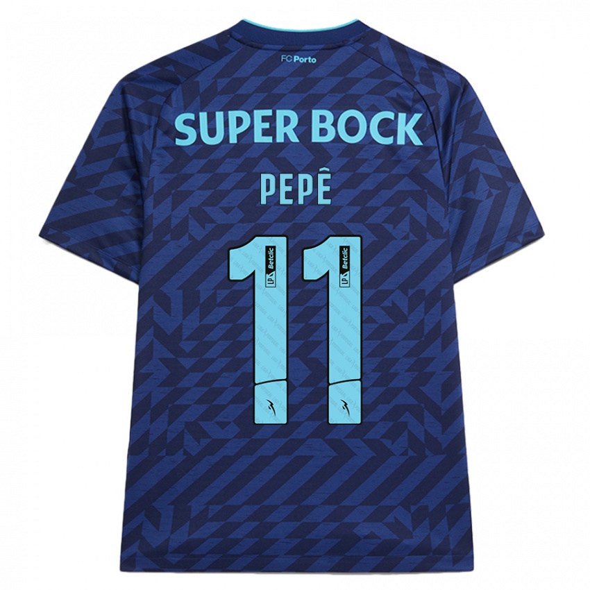 Børn Pepê #11 Marineblå Tredje Sæt Spillertrøjer 2024/25 Trøje T-Shirt