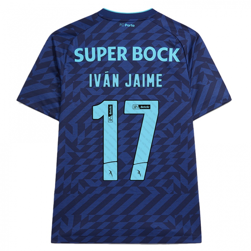 Børn Iván Jaime #17 Marineblå Tredje Sæt Spillertrøjer 2024/25 Trøje T-Shirt