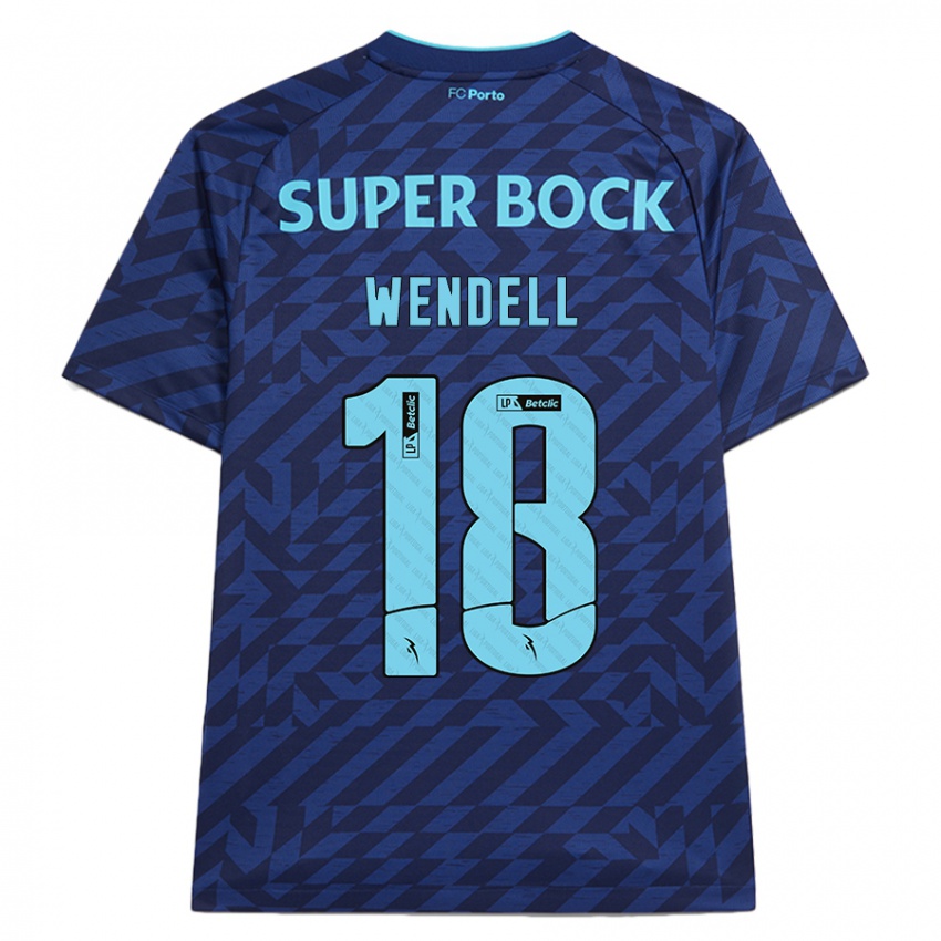 Børn Wendell #18 Marineblå Tredje Sæt Spillertrøjer 2024/25 Trøje T-Shirt