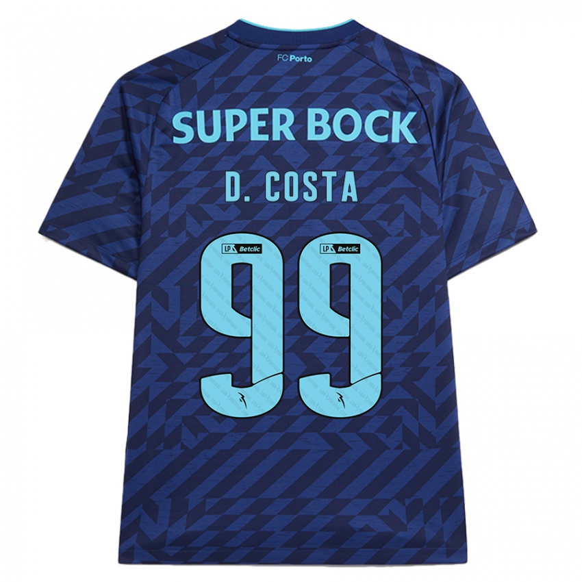 Børn Diogo Costa #99 Marineblå Tredje Sæt Spillertrøjer 2024/25 Trøje T-Shirt