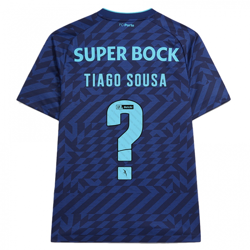 Børn Tiago Sousa #0 Marineblå Tredje Sæt Spillertrøjer 2024/25 Trøje T-Shirt