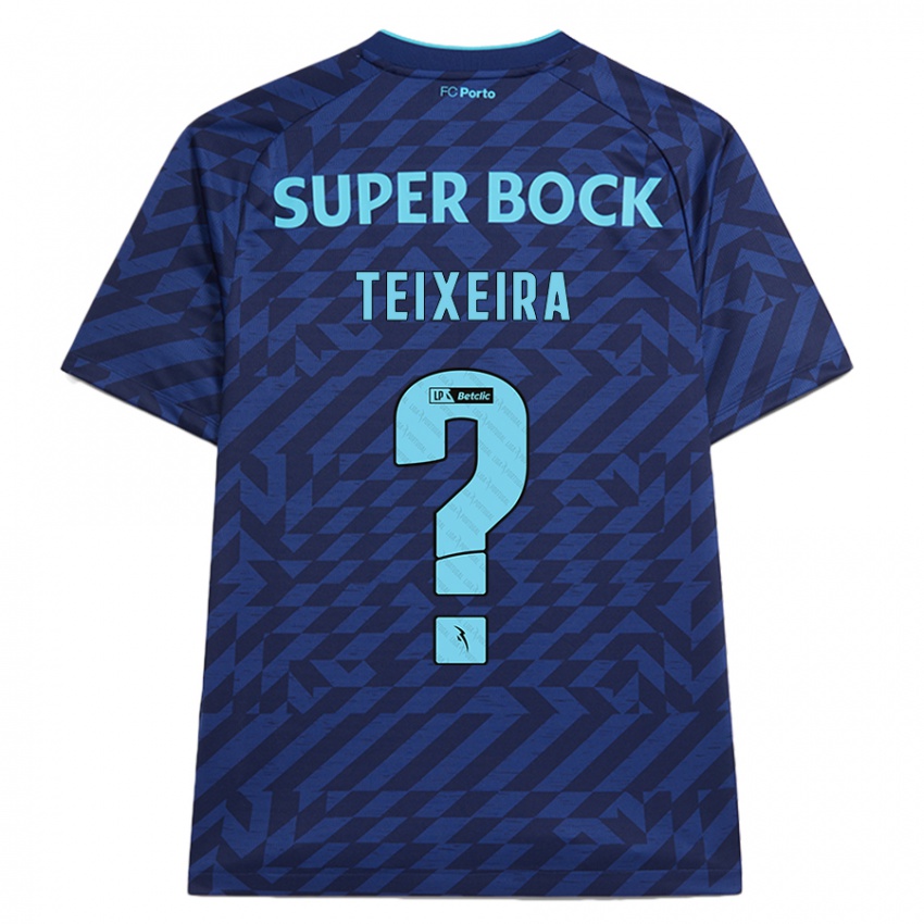 Børn Gonçalo Teixeira #0 Marineblå Tredje Sæt Spillertrøjer 2024/25 Trøje T-Shirt