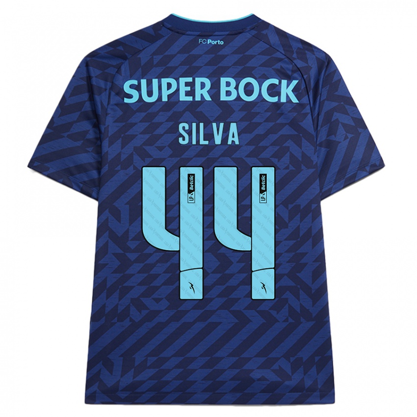 Børn Felipe Silva #44 Marineblå Tredje Sæt Spillertrøjer 2024/25 Trøje T-Shirt