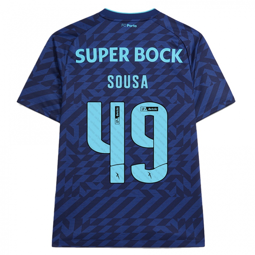 Børn Gonçalo Sousa #49 Marineblå Tredje Sæt Spillertrøjer 2024/25 Trøje T-Shirt