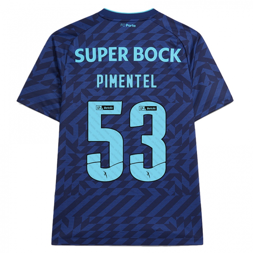 Børn Eric Pimentel #53 Marineblå Tredje Sæt Spillertrøjer 2024/25 Trøje T-Shirt