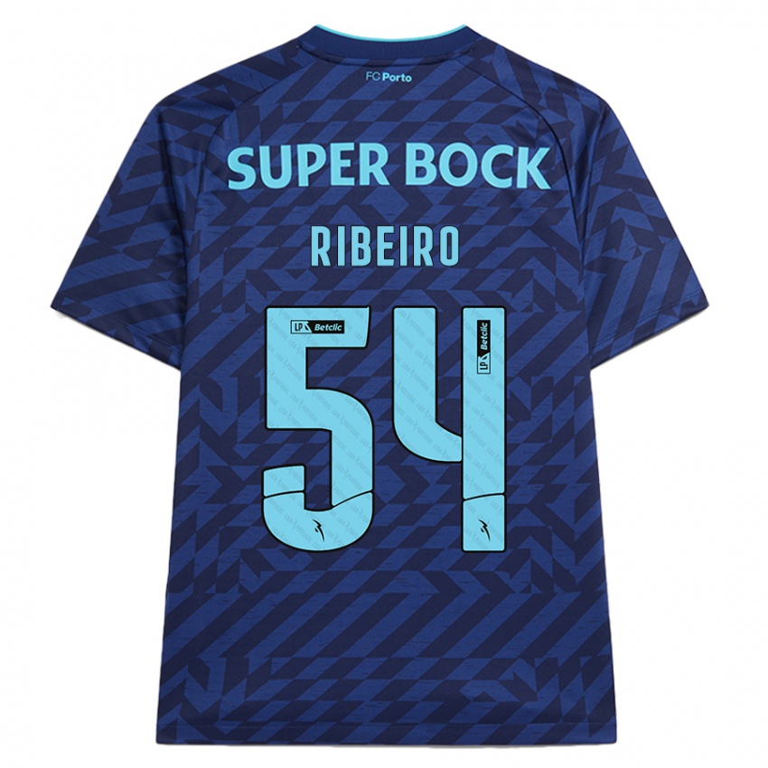 Børn António Ribeiro #54 Marineblå Tredje Sæt Spillertrøjer 2024/25 Trøje T-Shirt