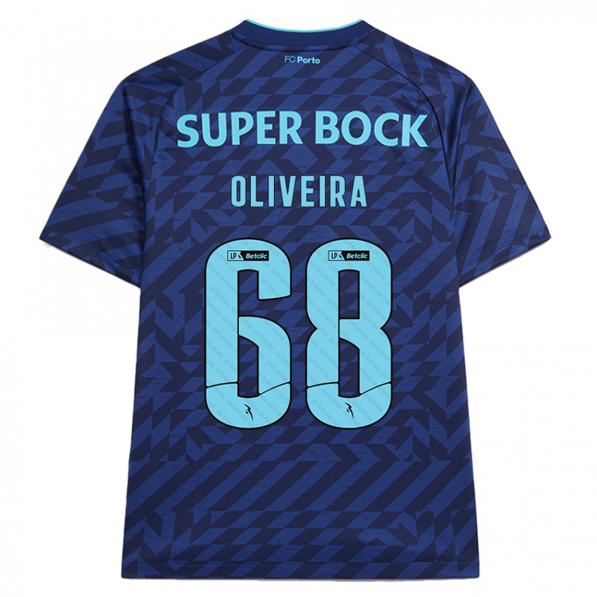 Børn André Oliveira #68 Marineblå Tredje Sæt Spillertrøjer 2024/25 Trøje T-Shirt