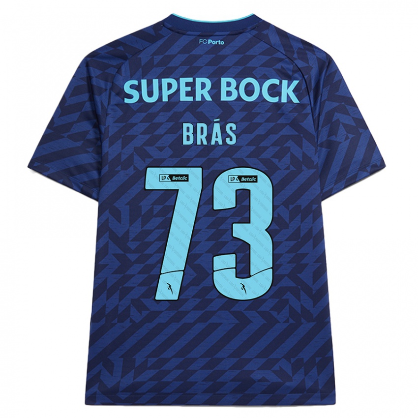 Børn Gabi Brás #73 Marineblå Tredje Sæt Spillertrøjer 2024/25 Trøje T-Shirt