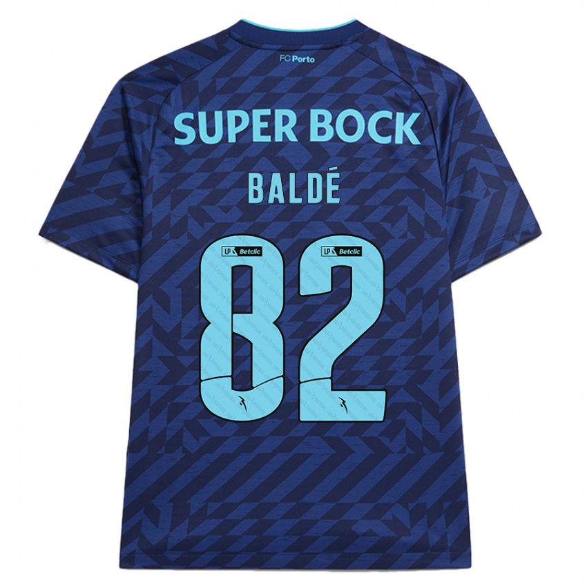 Børn Alfa Baldé #82 Marineblå Tredje Sæt Spillertrøjer 2024/25 Trøje T-Shirt