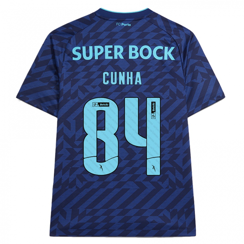 Børn Martim Cunha #84 Marineblå Tredje Sæt Spillertrøjer 2024/25 Trøje T-Shirt