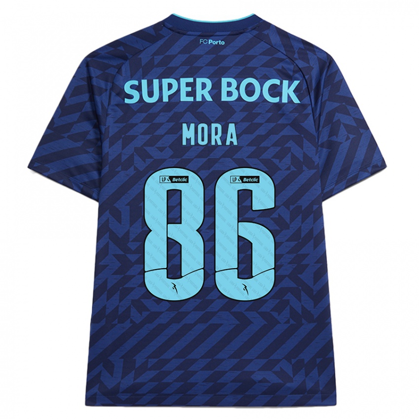 Børn Rodrigo Mora #86 Marineblå Tredje Sæt Spillertrøjer 2024/25 Trøje T-Shirt