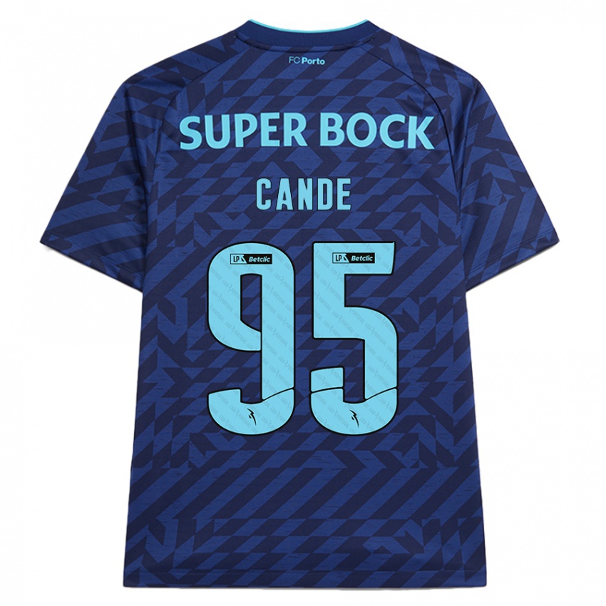 Børn Anhá Cande #95 Marineblå Tredje Sæt Spillertrøjer 2024/25 Trøje T-Shirt