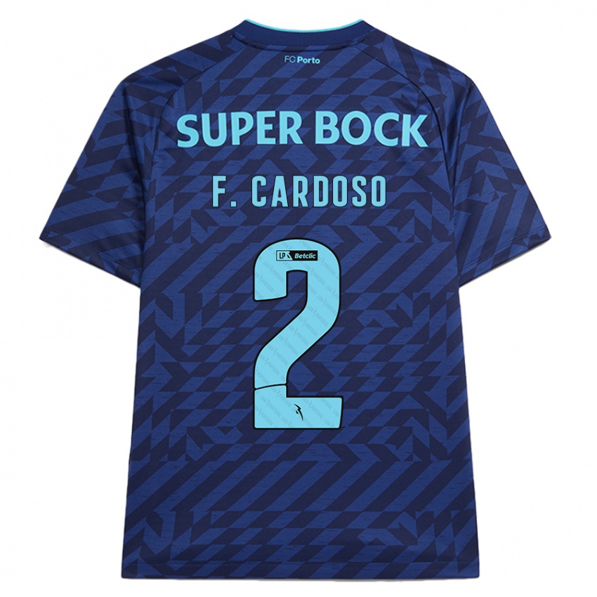 Børn Fábio Cardoso #2 Marineblå Tredje Sæt Spillertrøjer 2024/25 Trøje T-Shirt