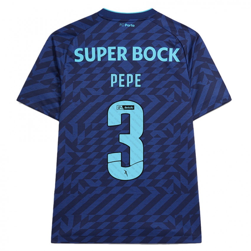 Børn Pepe #3 Marineblå Tredje Sæt Spillertrøjer 2024/25 Trøje T-Shirt