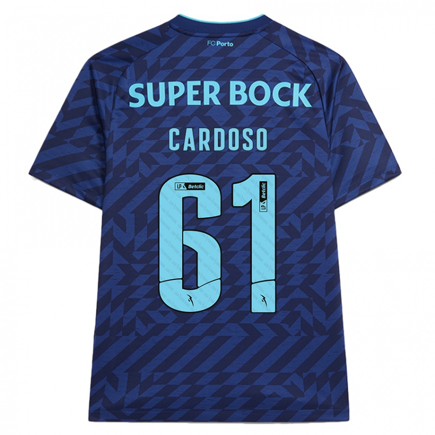 Børn Ivan Cardoso #61 Marineblå Tredje Sæt Spillertrøjer 2024/25 Trøje T-Shirt