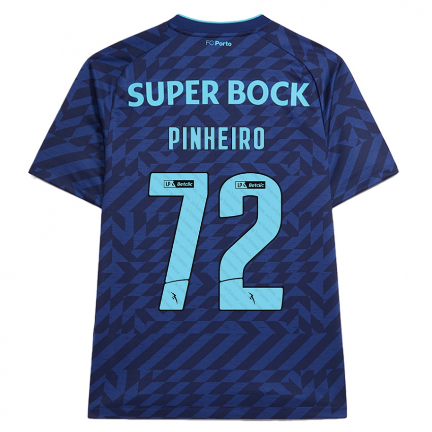 Børn Rodrigo Pinheiro #72 Marineblå Tredje Sæt Spillertrøjer 2024/25 Trøje T-Shirt